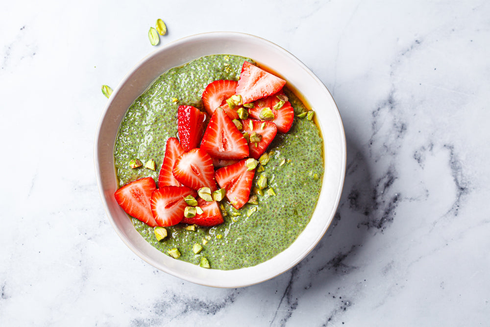 moringa chia pudding - vegan dessert