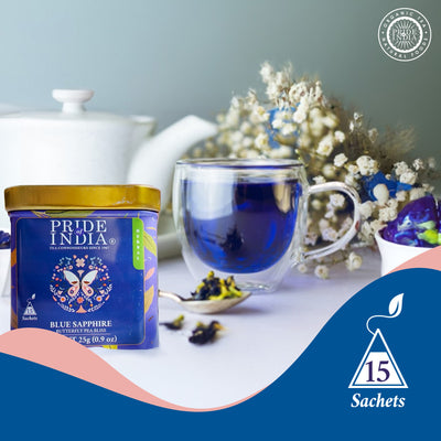 Blue Sapphire - Butterfly Pea Bliss Tea Bags - Pride Of India