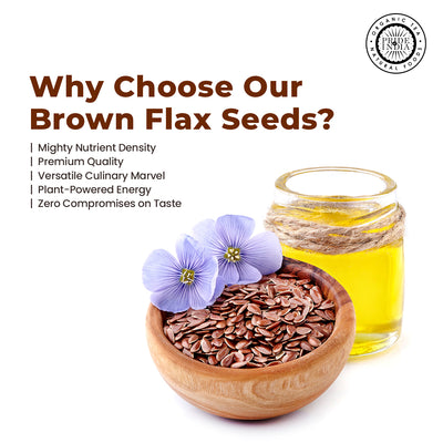 Whole Brown Flax Seeds - Omega-3 & Lignan Superfood Jar - Pride Of India