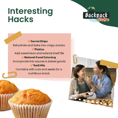 Backpack Bistro Dehydrated Shredded Carrots 14.8 oz (420 g) - Pride Of India